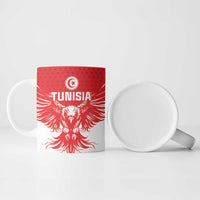Custom Tunisia Football Ceramic Mug Eagles of Carthage Spirit - Wonder Print Shop