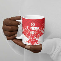 Custom Tunisia Football Ceramic Mug Eagles of Carthage Spirit - Wonder Print Shop