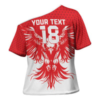 Custom Tunisia Football Cross Shoulder Shirt Eagles of Carthage Spirit - Wonder Print Shop