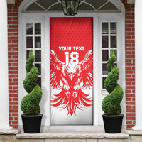Custom Tunisia Football Door Cover Eagles of Carthage Spirit - Wonder Print Shop