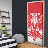 Custom Tunisia Football Door Cover Eagles of Carthage Spirit - Wonder Print Shop