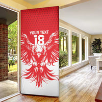 Custom Tunisia Football Door Cover Eagles of Carthage Spirit - Wonder Print Shop