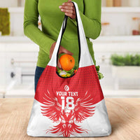 Custom Tunisia Football Grocery Bag Eagles of Carthage Spirit - Wonder Print Shop