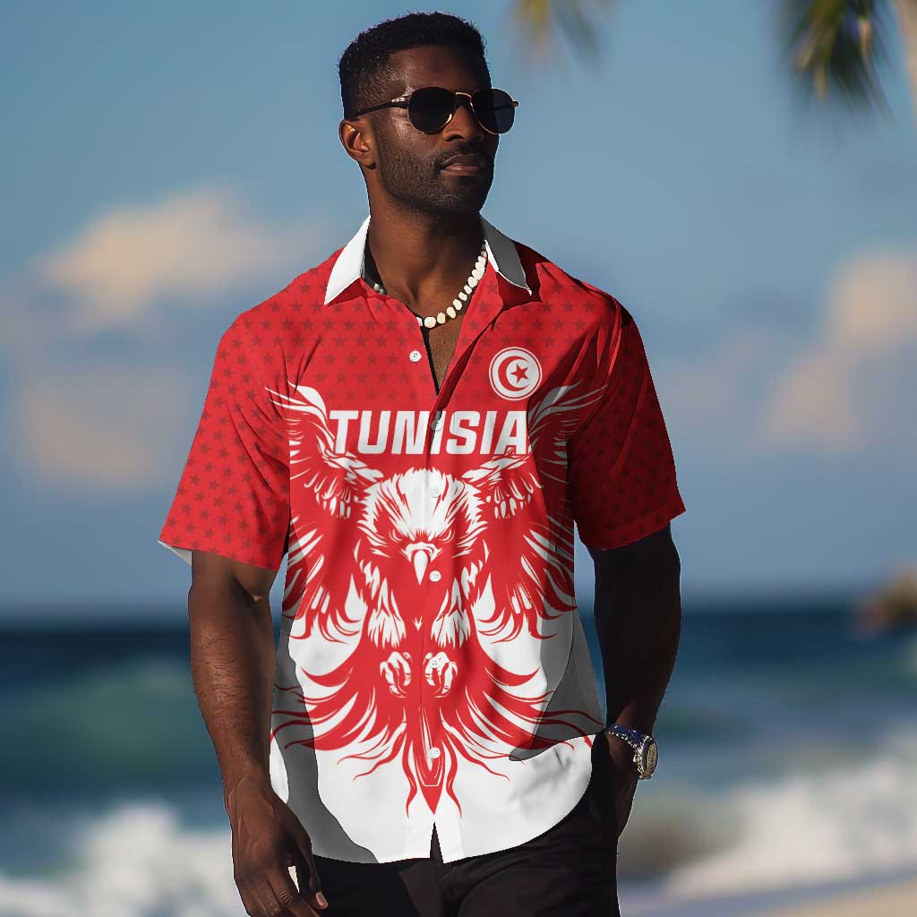 Custom Tunisia Football Hawaiian Shirt Eagles of Carthage Spirit - Wonder Print Shop
