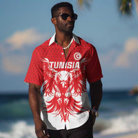 Custom Tunisia Football Hawaiian Shirt Eagles of Carthage Spirit - Wonder Print Shop