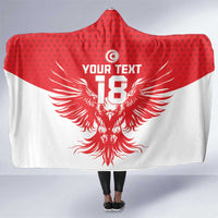 Custom Tunisia Football Hooded Blanket Eagles of Carthage Spirit - Wonder Print Shop