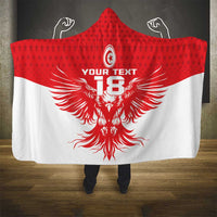 Custom Tunisia Football Hooded Blanket Eagles of Carthage Spirit - Wonder Print Shop