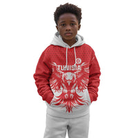 Custom Tunisia Football Kid Hoodie Eagles of Carthage Spirit - Wonder Print Shop