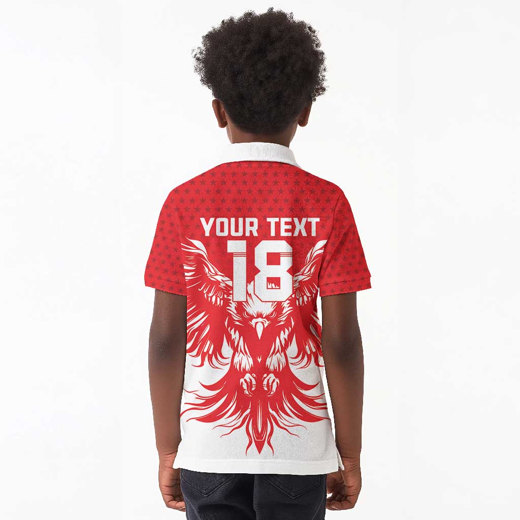 Custom Tunisia Football Kid Polo Shirt Eagles of Carthage Spirit - Wonder Print Shop