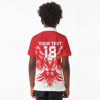 Custom Tunisia Football Kid Polo Shirt Eagles of Carthage Spirit - Wonder Print Shop