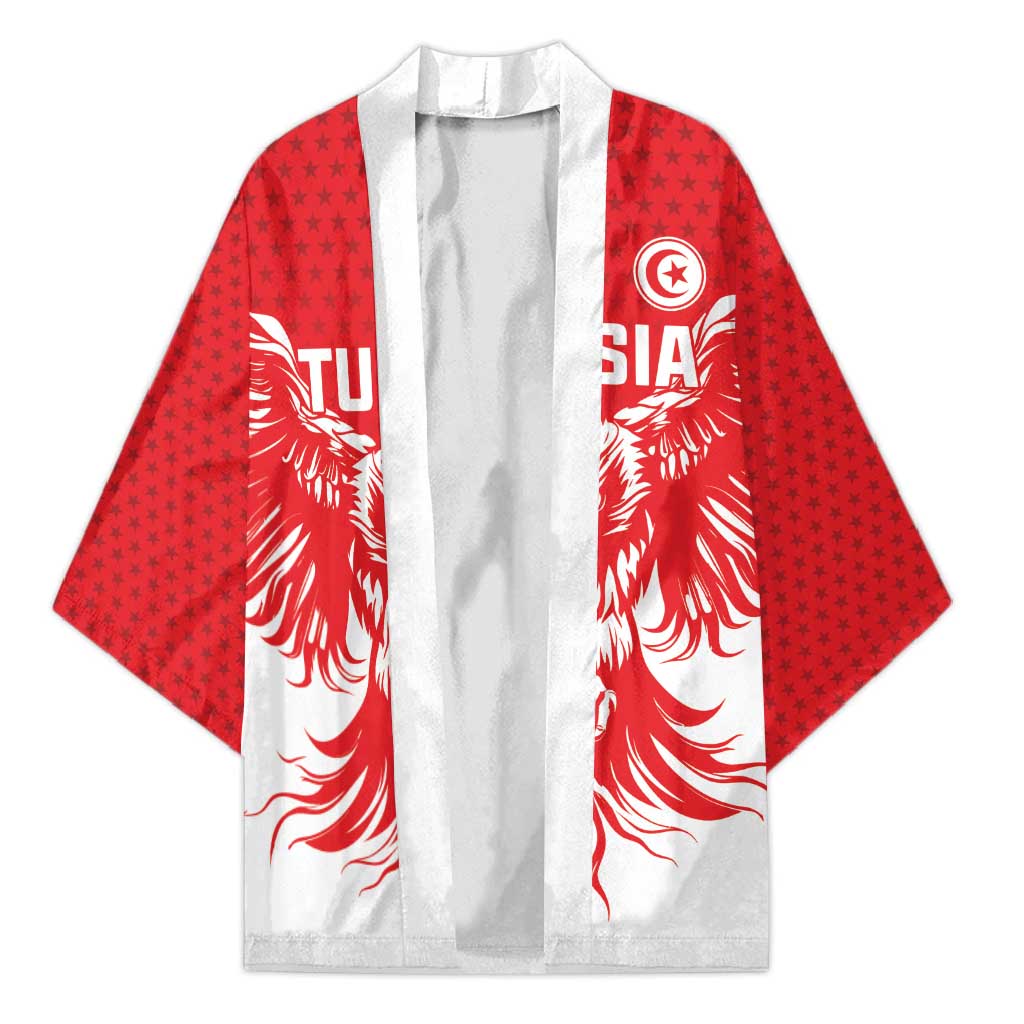 Custom Tunisia Football Kimono Eagles of Carthage Spirit - Wonder Print Shop