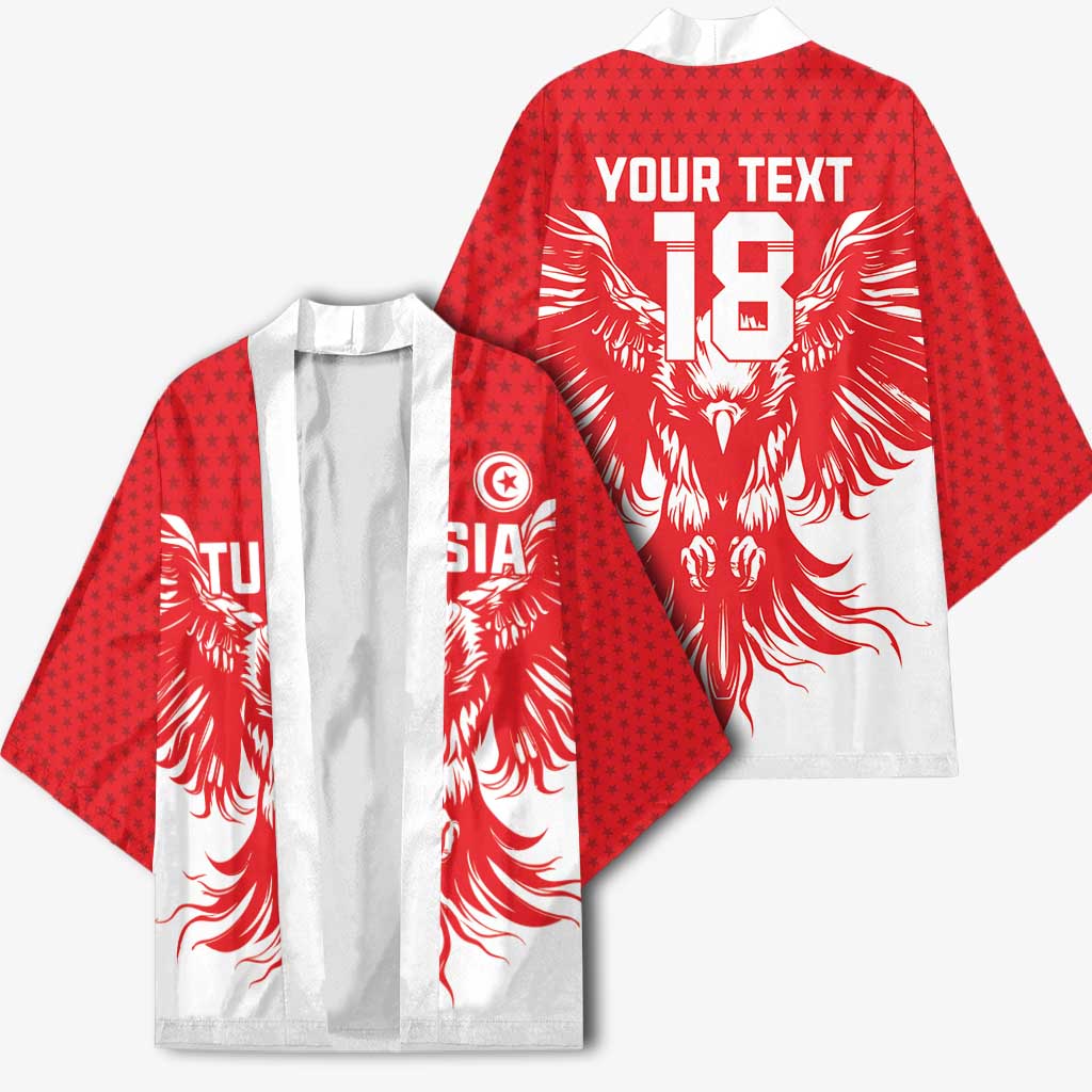 Custom Tunisia Football Kimono Eagles of Carthage Spirit - Wonder Print Shop