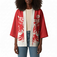 Custom Tunisia Football Kimono Eagles of Carthage Spirit - Wonder Print Shop