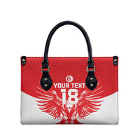 Custom Tunisia Football Leather Bag Eagles of Carthage Spirit - Wonder Print Shop