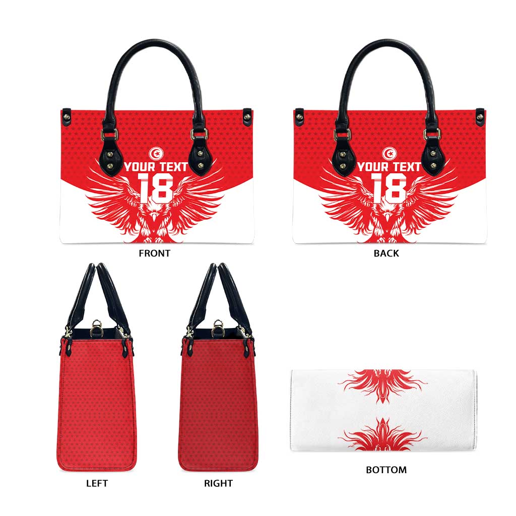 Custom Tunisia Football Leather Bag Eagles of Carthage Spirit - Wonder Print Shop