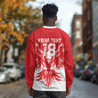 Custom Tunisia Football Long Sleeve Shirt Eagles of Carthage Spirit - Wonder Print Shop