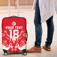 Custom Tunisia Football Luggage Cover Eagles of Carthage Spirit - Wonder Print Shop