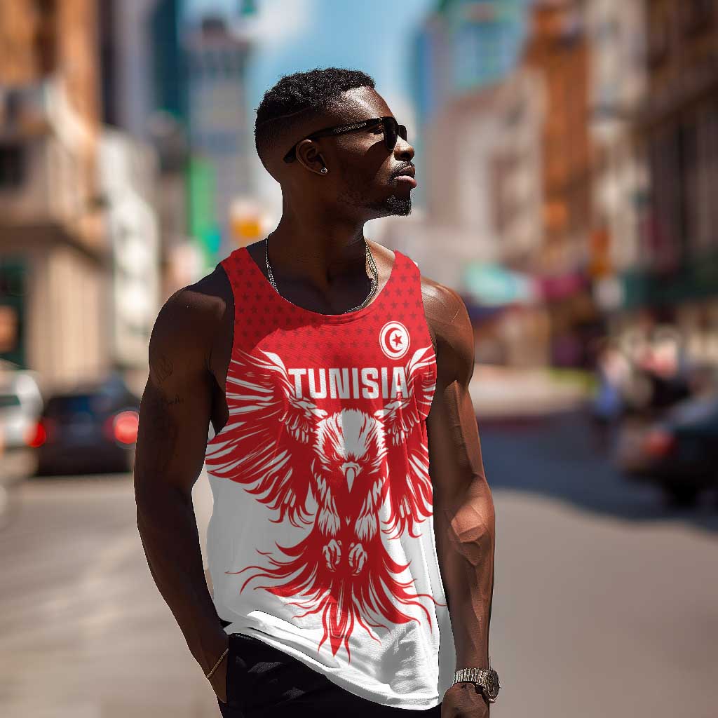 Custom Tunisia Football Men Tank Top Eagles of Carthage Spirit - Wonder Print Shop