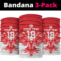 Custom Tunisia Football Neck Gaiter Eagles of Carthage Spirit - Wonder Print Shop