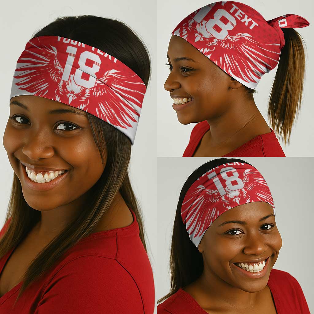 Custom Tunisia Football Neck Gaiter Eagles of Carthage Spirit - Wonder Print Shop