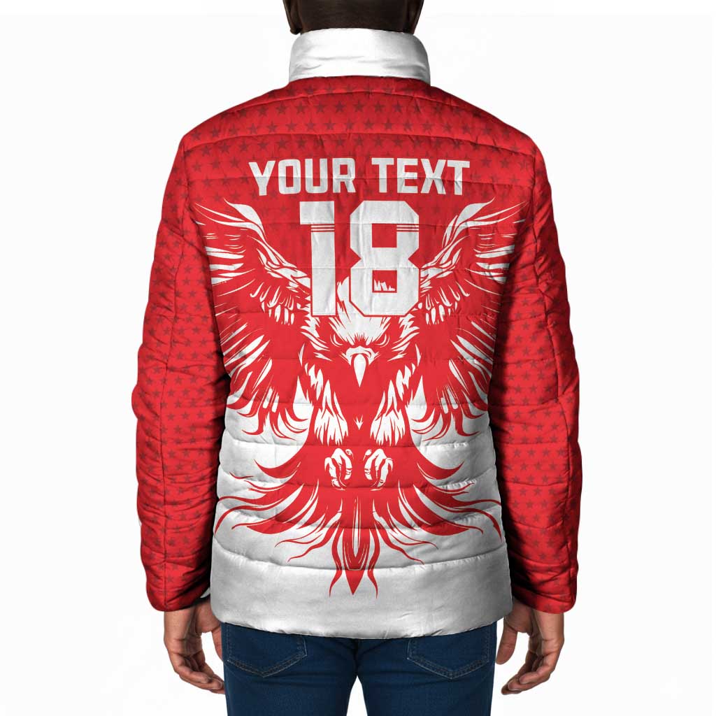 Custom Tunisia Football Padded Jacket Eagles of Carthage Spirit - Wonder Print Shop