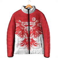 Custom Tunisia Football Padded Jacket Eagles of Carthage Spirit - Wonder Print Shop