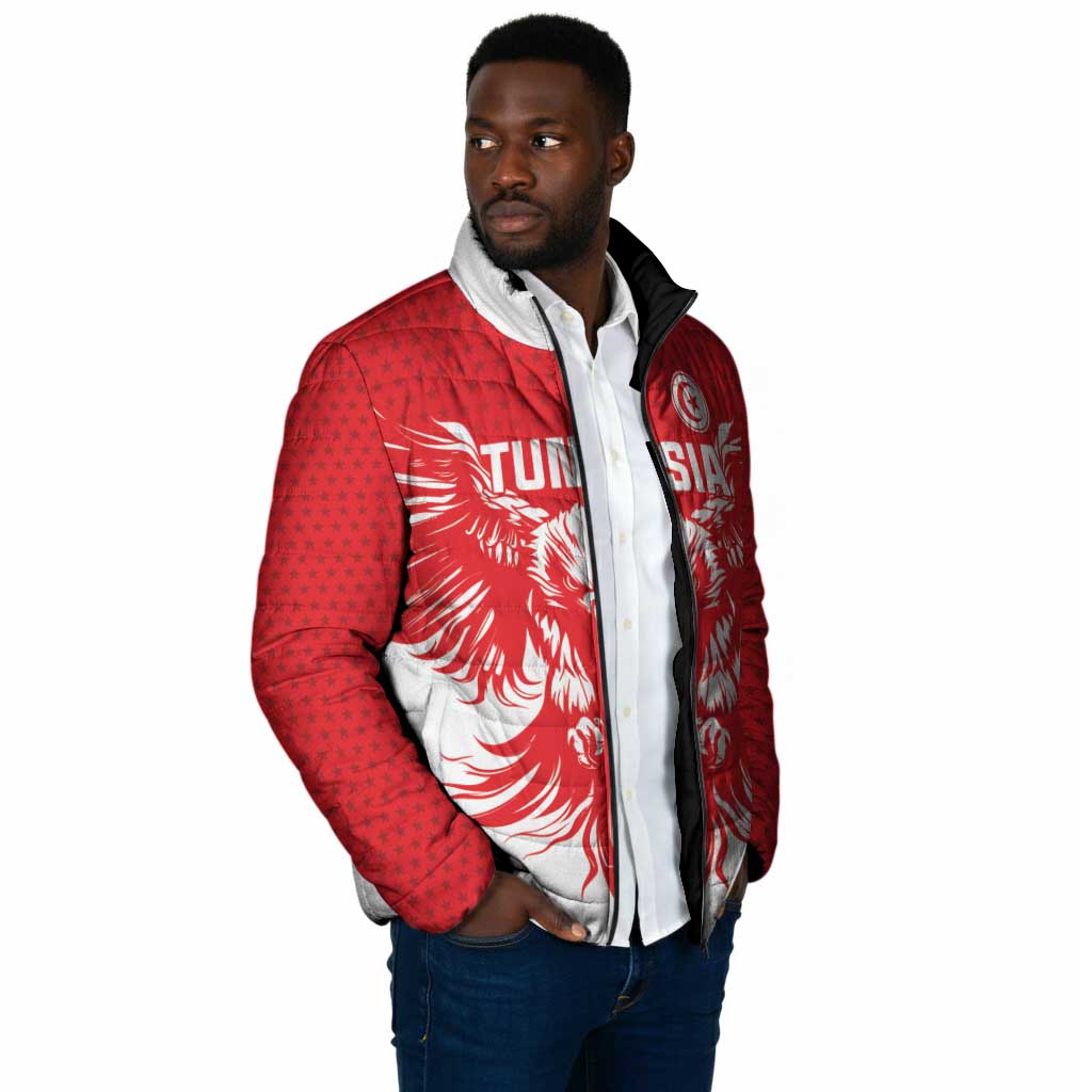 Custom Tunisia Football Padded Jacket Eagles of Carthage Spirit - Wonder Print Shop
