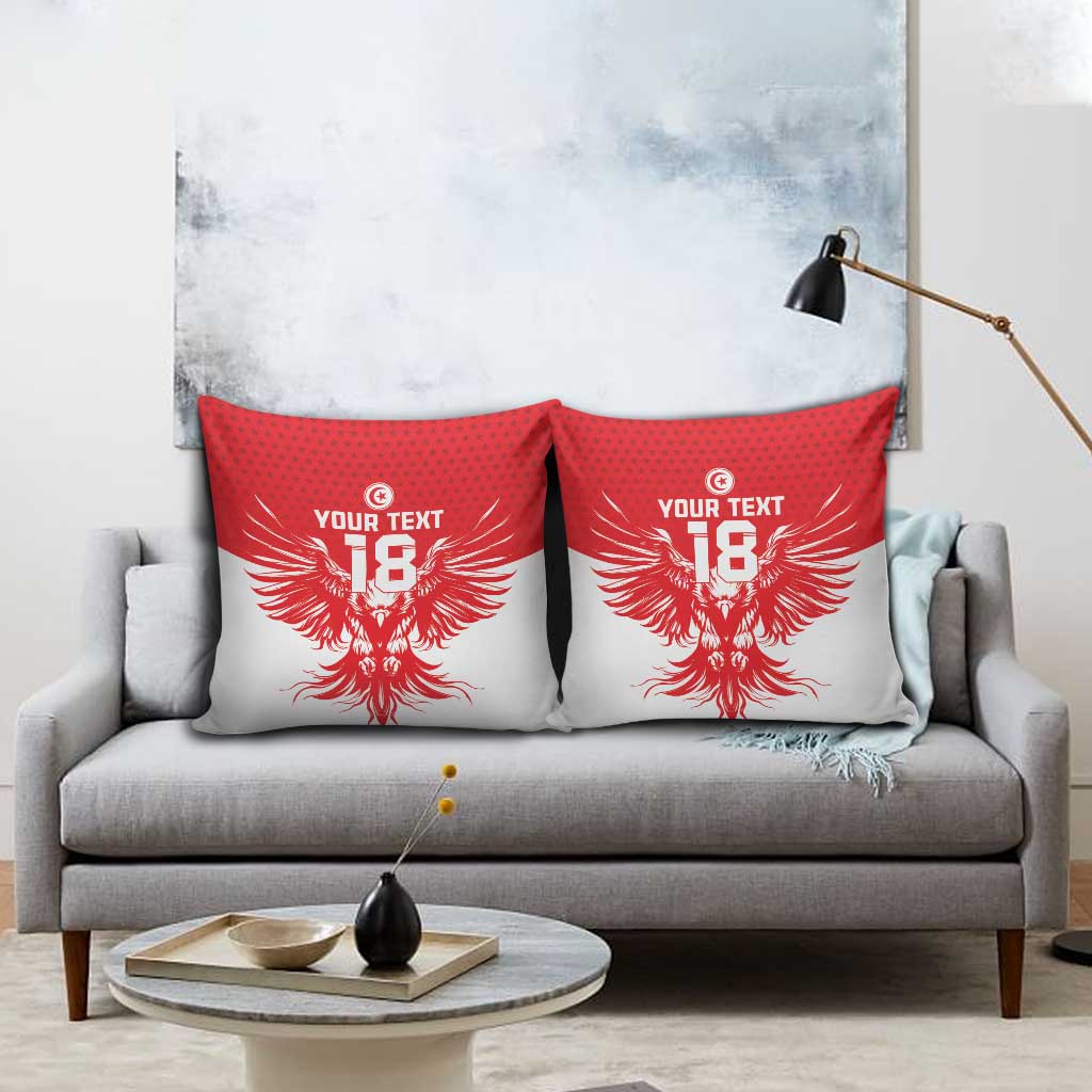Custom Tunisia Football Pillow Cover Eagles of Carthage Spirit - Wonder Print Shop