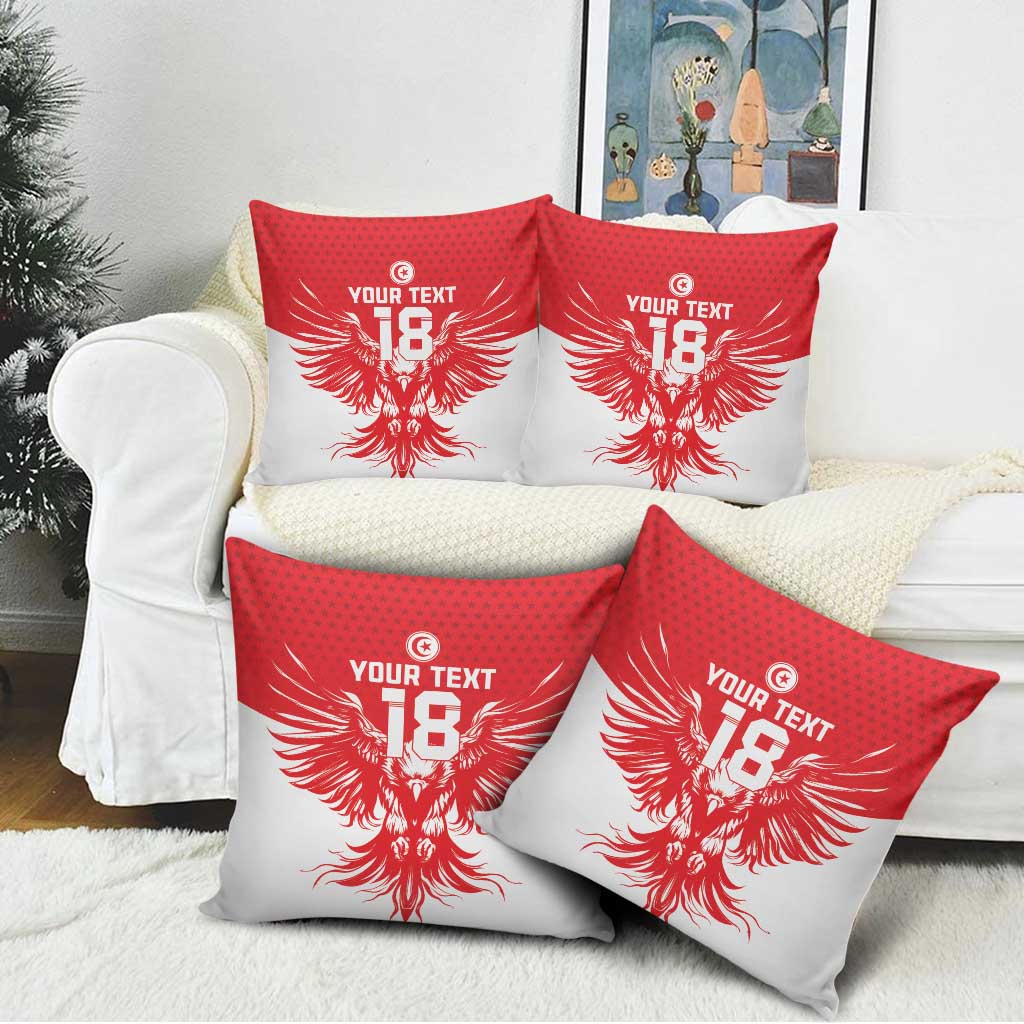 Custom Tunisia Football Pillow Cover Eagles of Carthage Spirit - Wonder Print Shop