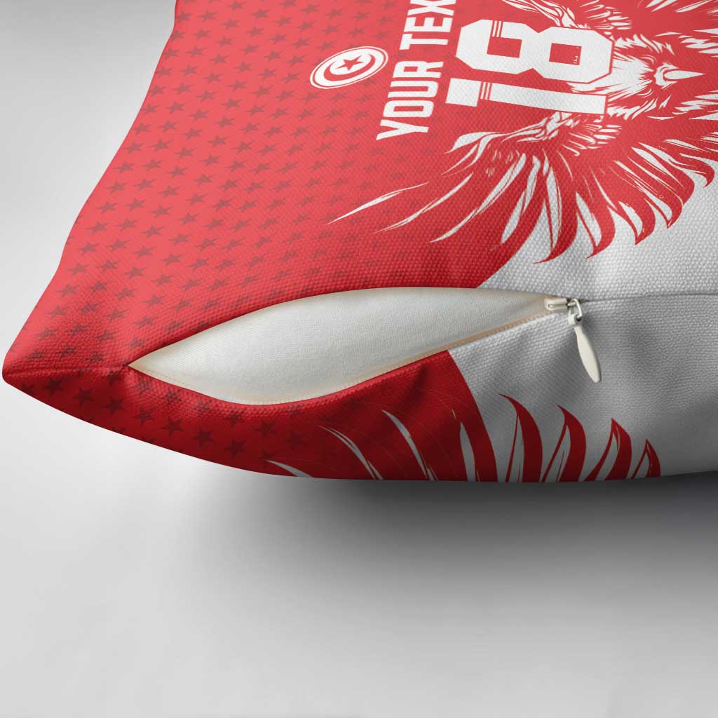 Custom Tunisia Football Pillow Cover Eagles of Carthage Spirit - Wonder Print Shop