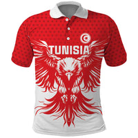 Custom Tunisia Football Polo Shirt Eagles of Carthage Spirit - Wonder Print Shop