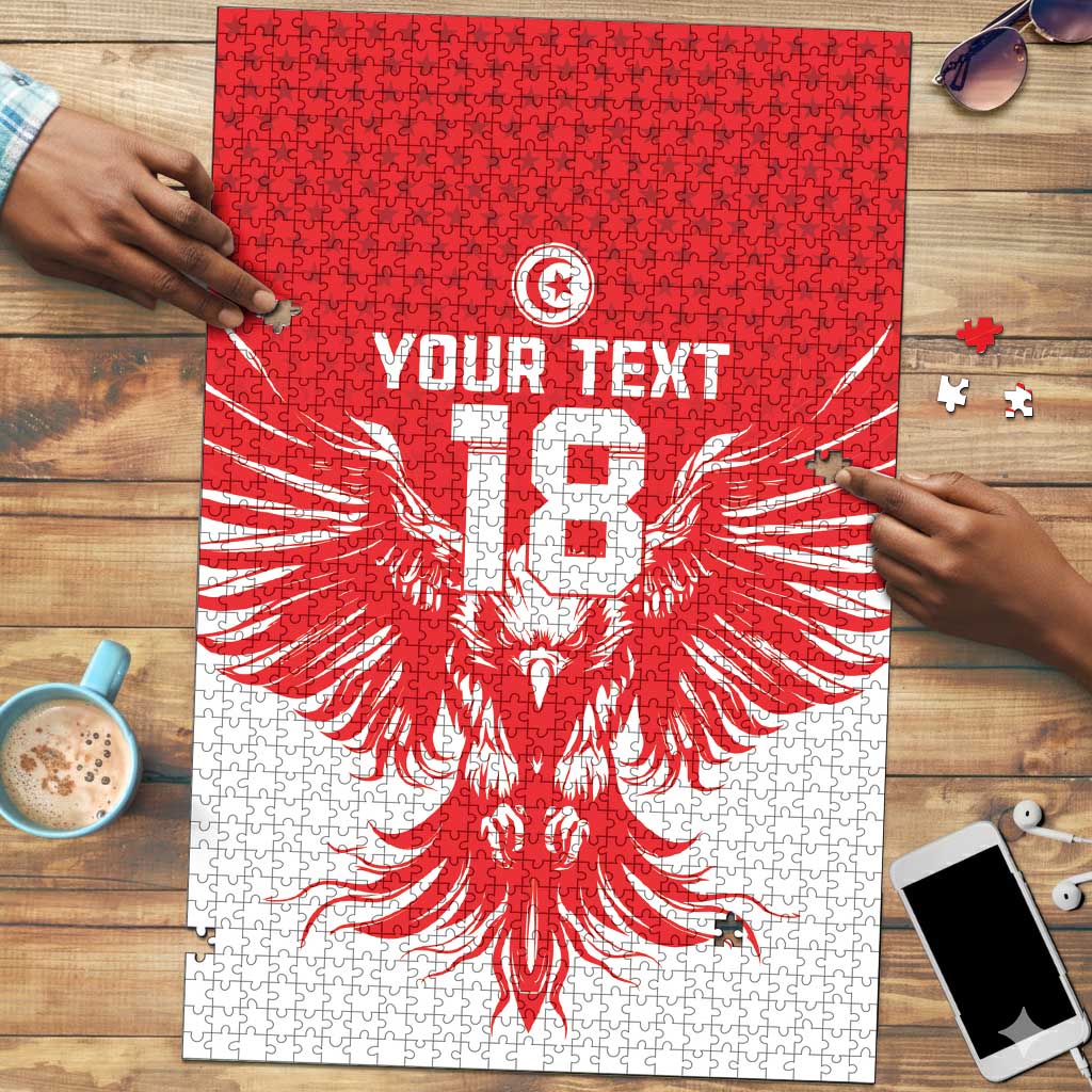 Custom Tunisia Football Puzzle Eagles of Carthage Spirit - Wonder Print Shop