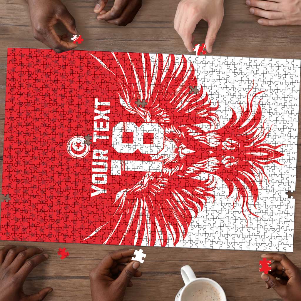 Custom Tunisia Football Puzzle Eagles of Carthage Spirit - Wonder Print Shop
