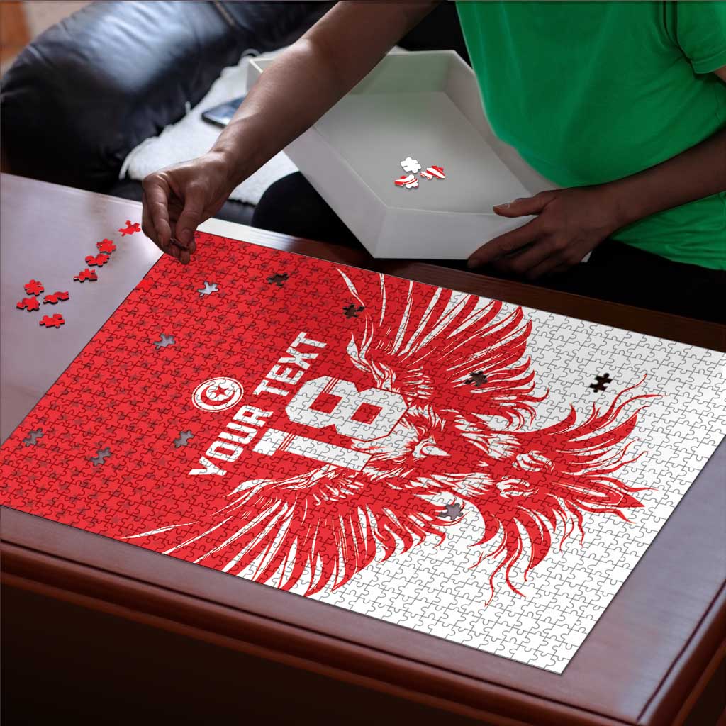 Custom Tunisia Football Puzzle Eagles of Carthage Spirit - Wonder Print Shop