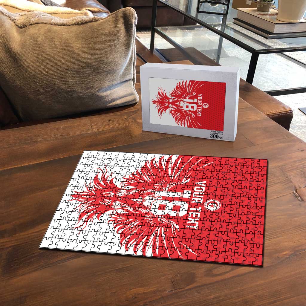 Custom Tunisia Football Puzzle Eagles of Carthage Spirit - Wonder Print Shop