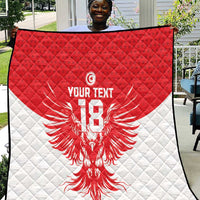 Custom Tunisia Football Quilt Eagles of Carthage Spirit - Wonder Print Shop