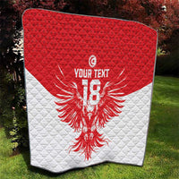 Custom Tunisia Football Quilt Eagles of Carthage Spirit - Wonder Print Shop