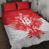 Custom Tunisia Football Quilt Bed Set Eagles of Carthage Spirit - Wonder Print Shop