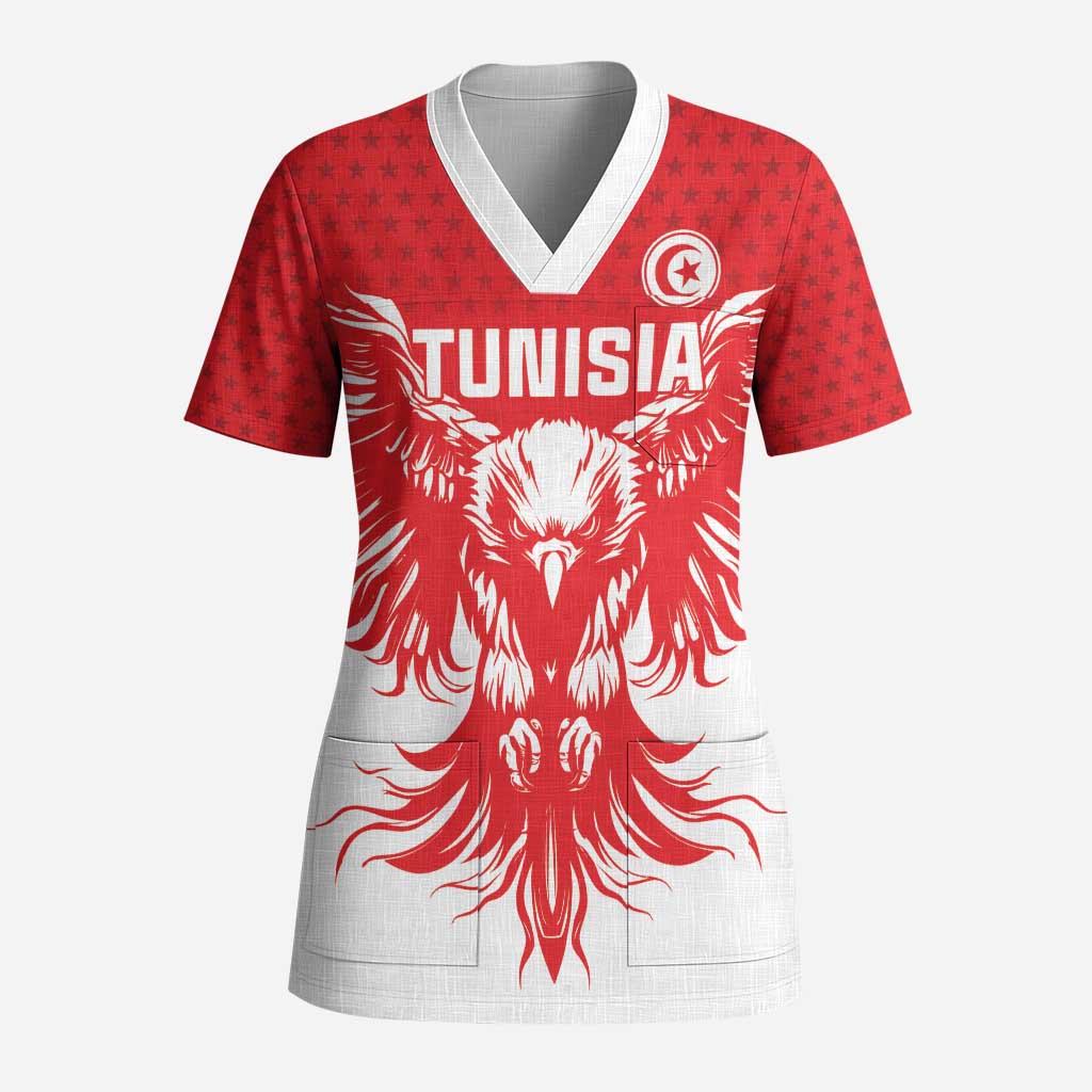 Custom Tunisia Football Scrub Top Eagles of Carthage Spirit - Wonder Print Shop