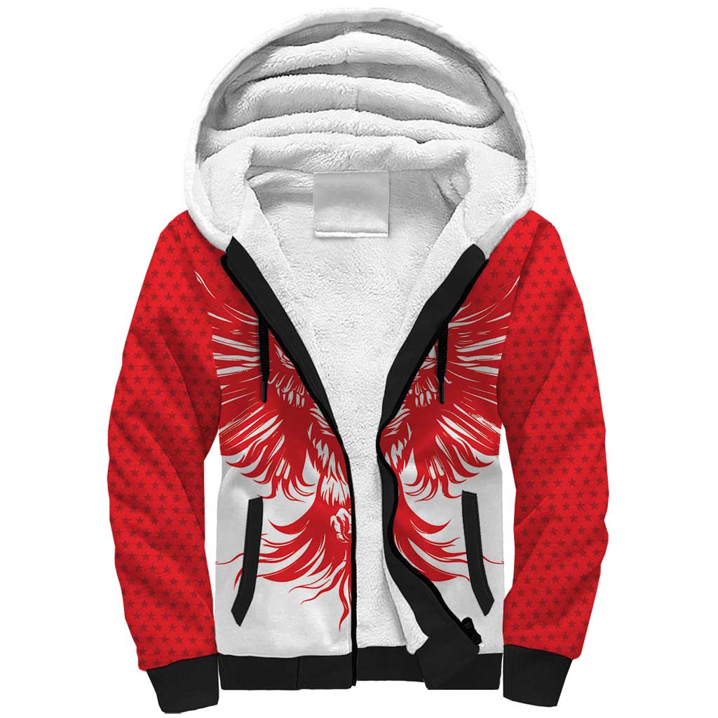 Custom Tunisia Football Sherpa Hoodie Eagles of Carthage Spirit - Wonder Print Shop