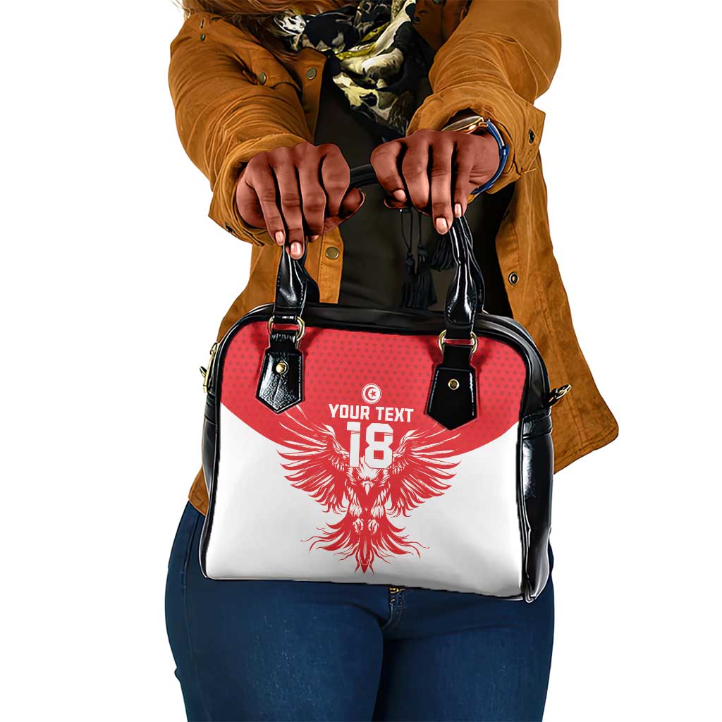 Custom Tunisia Football Shoulder Handbag Eagles of Carthage Spirit - Wonder Print Shop