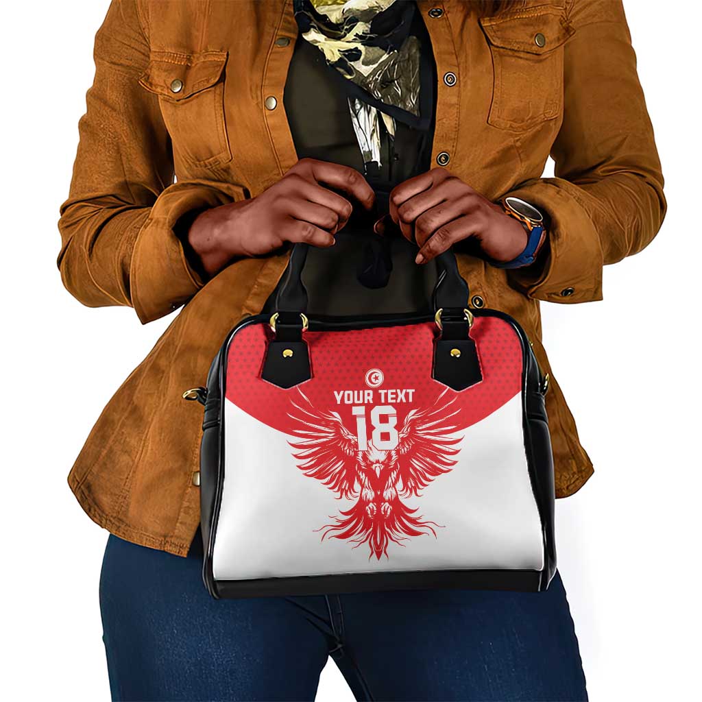 Custom Tunisia Football Shoulder Handbag Eagles of Carthage Spirit - Wonder Print Shop