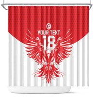 Custom Tunisia Football Shower Curtain Eagles of Carthage Spirit - Wonder Print Shop