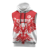 Custom Tunisia Football Sleeveless Hoodie Eagles of Carthage Spirit - Wonder Print Shop