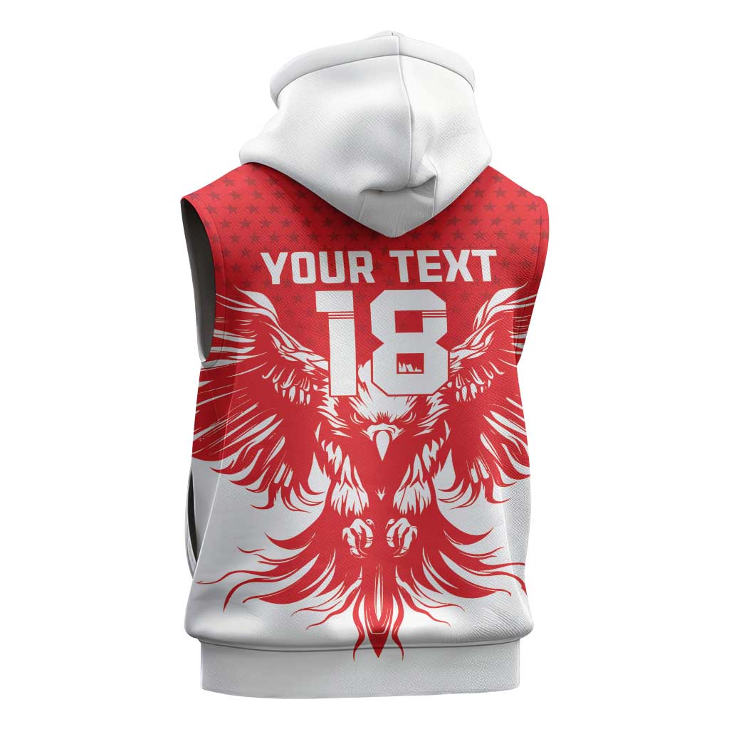 Custom Tunisia Football Sleeveless Hoodie Eagles of Carthage Spirit - Wonder Print Shop