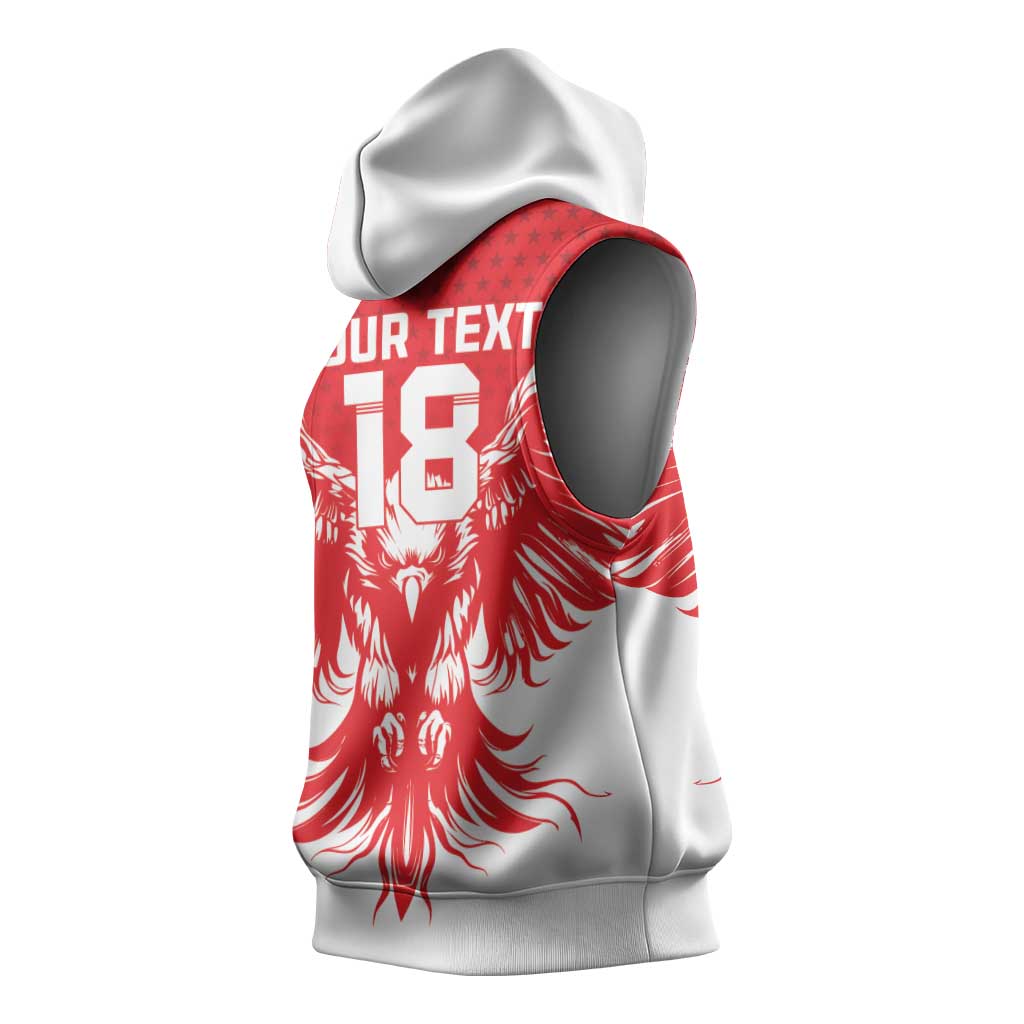 Custom Tunisia Football Sleeveless Hoodie Eagles of Carthage Spirit - Wonder Print Shop