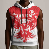 Custom Tunisia Football Sleeveless Hoodie Eagles of Carthage Spirit - Wonder Print Shop