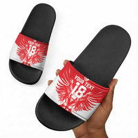 Custom Tunisia Football Slide Sandals Eagles of Carthage Spirit - Wonder Print Shop