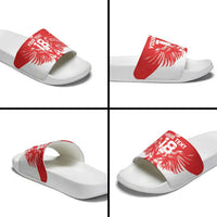 Custom Tunisia Football Slide Sandals Eagles of Carthage Spirit - Wonder Print Shop