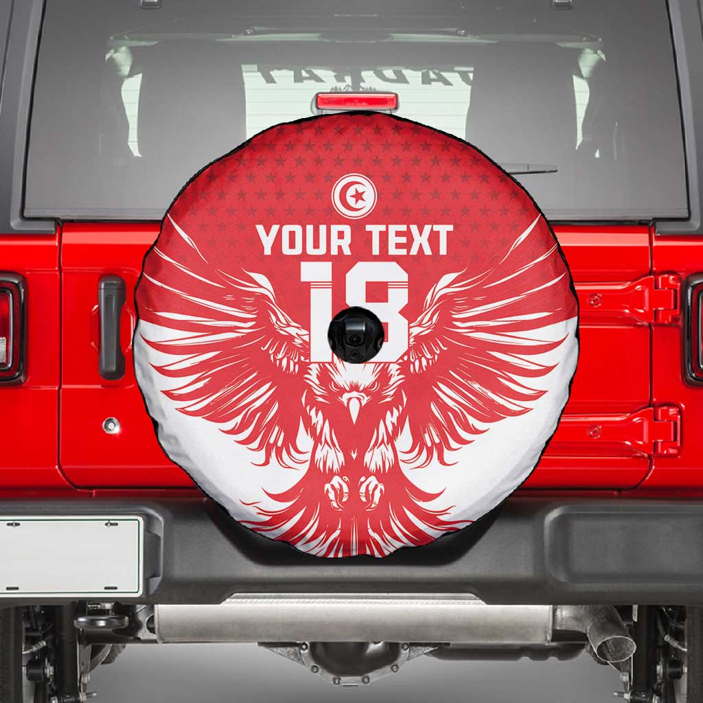 Custom Tunisia Football Spare Tire Cover Eagles of Carthage Spirit - Wonder Print Shop
